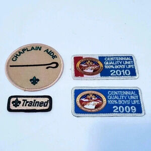 Boy Scouts Patch Lot Chaplain Aide Centennial Unit Boys' Life 2009 2010 Trained